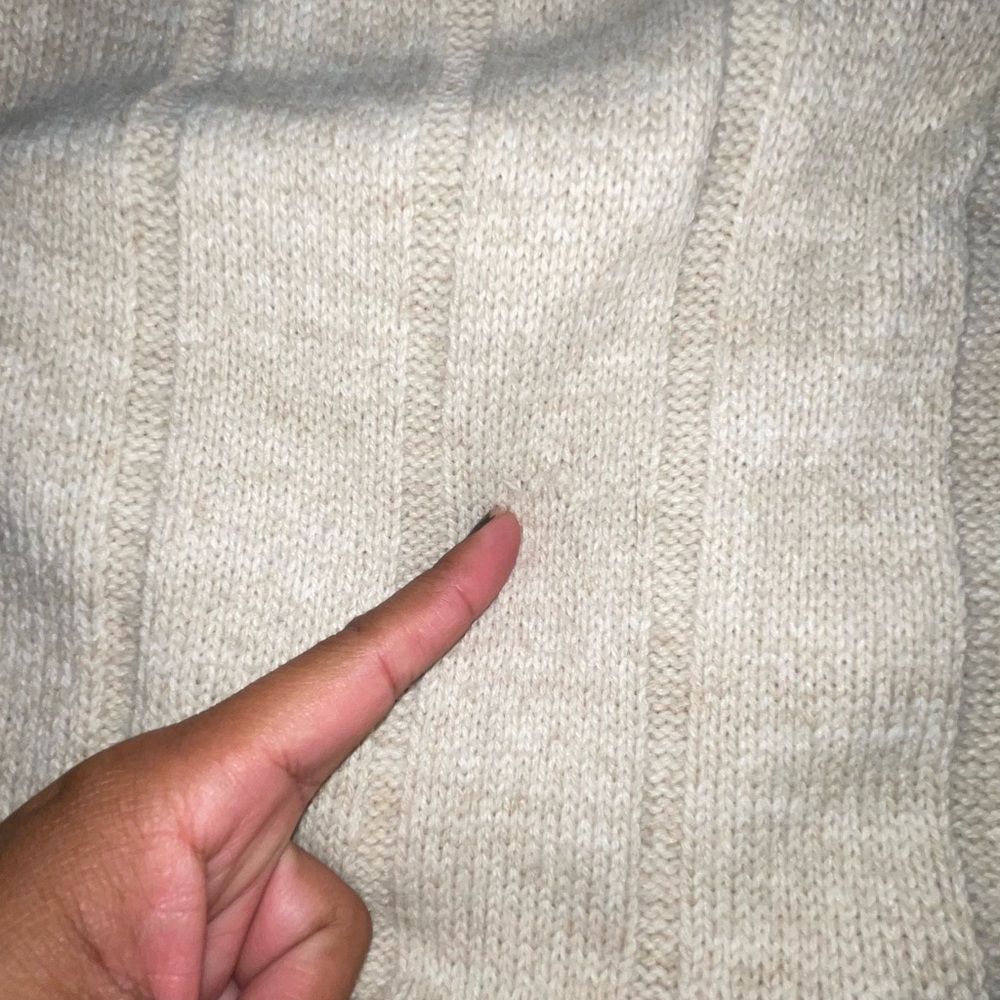 ASOS Beige Ribbed Midi Pencil Skirt - Picture 5 of 5
